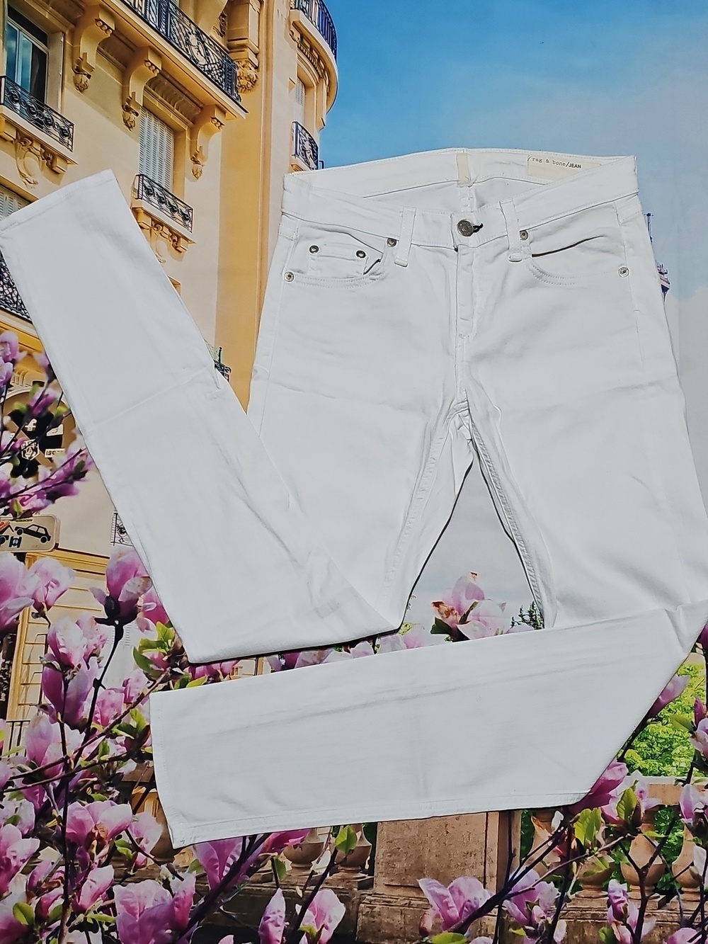 Rag & Bone Aged White Jeans Size 25
